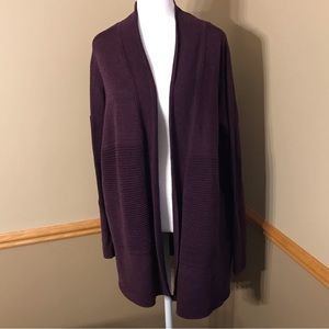 Lululemon Sit In Lotus Sweater Cardigan Wrap II SZ 4 Heathered Plum Long Sleeve
